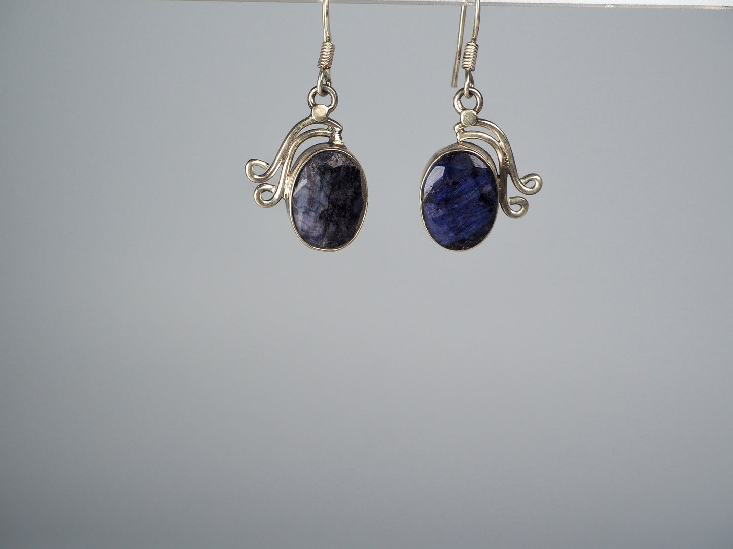 Blue Sapphire Earpiece Silver 925