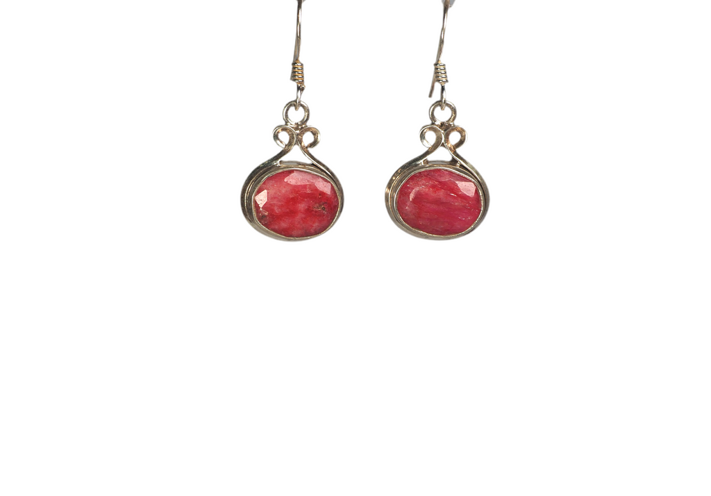 Ruby Earpiece Silver 925