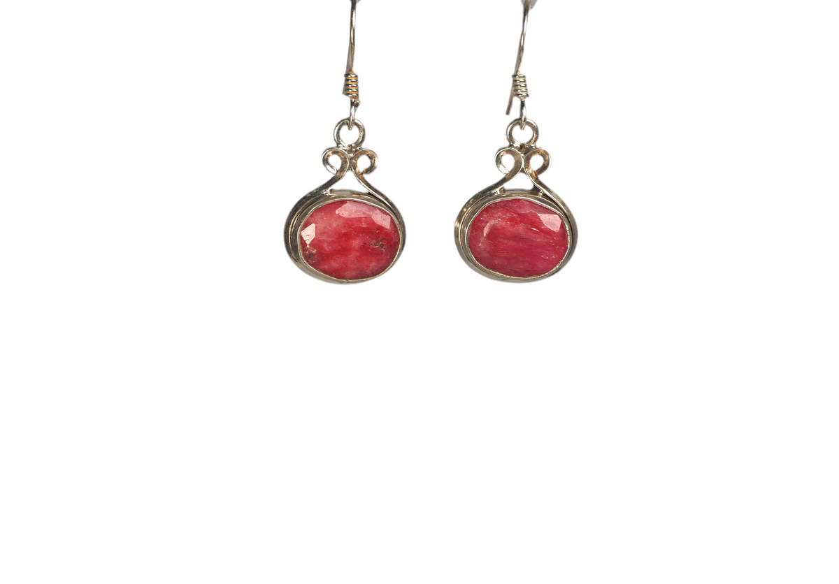 Ruby Earpiece Silver 925