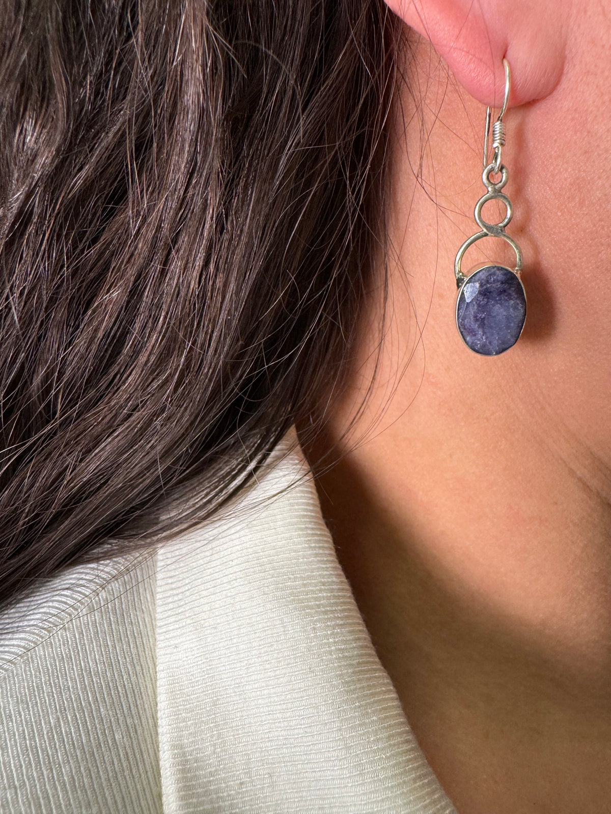 Blue Sapphire Earpiece 1