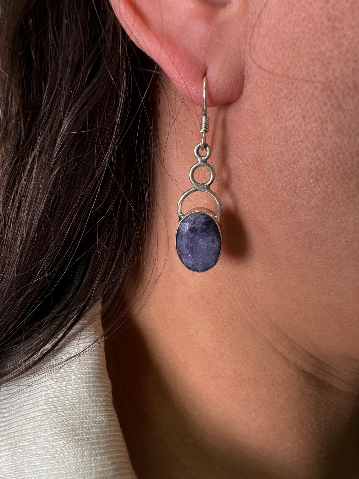 Blue Sapphire Earpiece 1