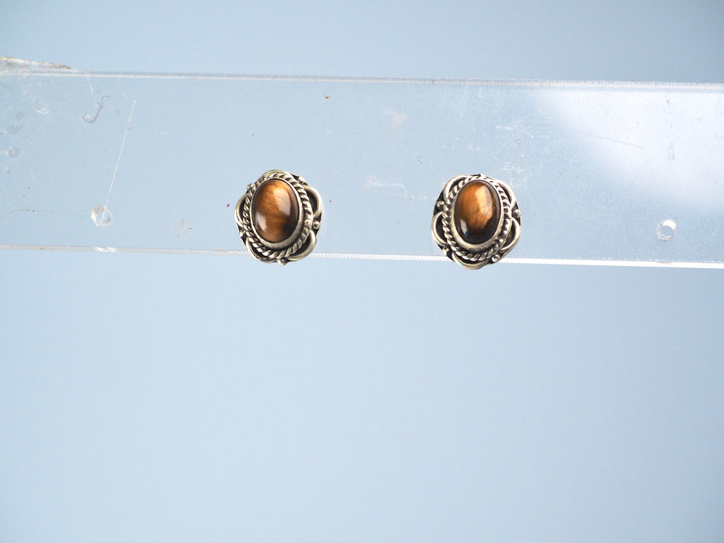 Tigereye stud earring Silver 925