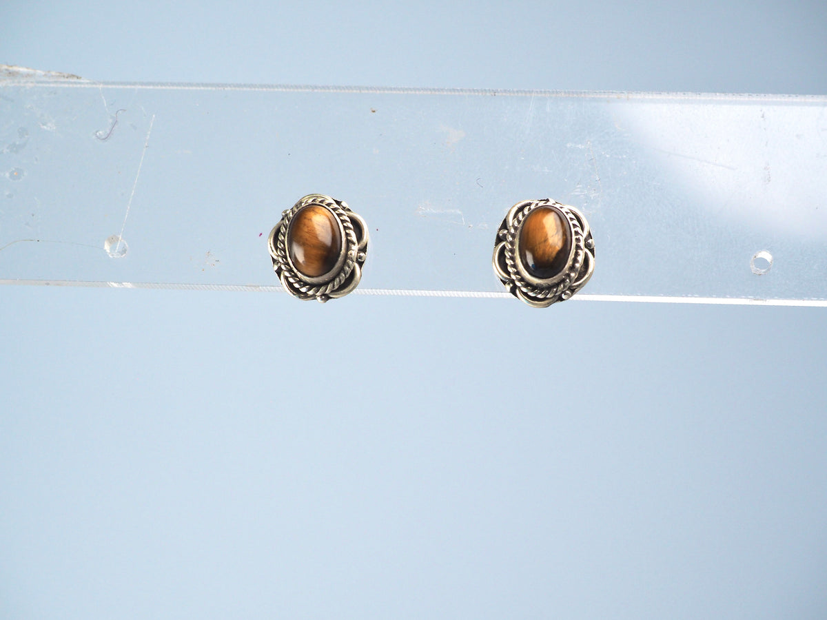 Tigereye stud earring Silver 925