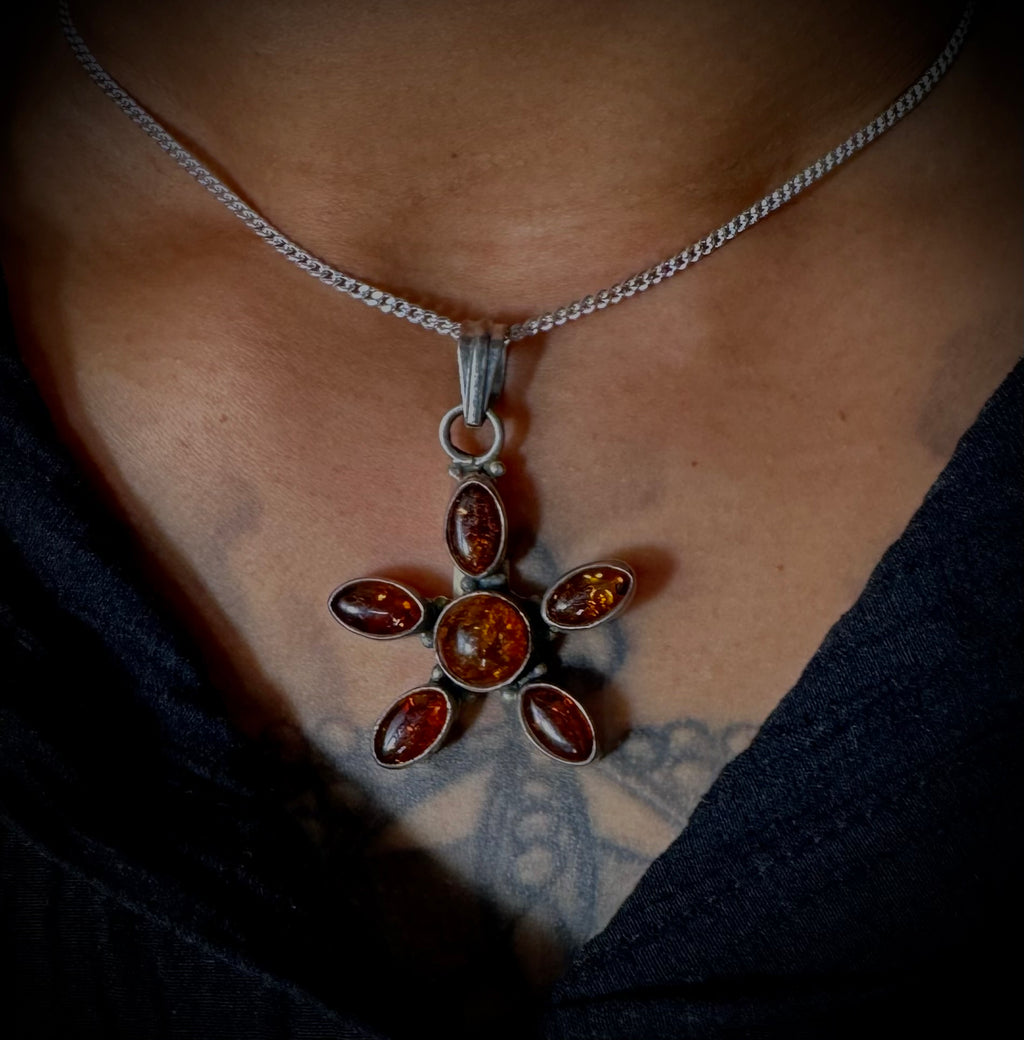 Amber Seastar Pendant