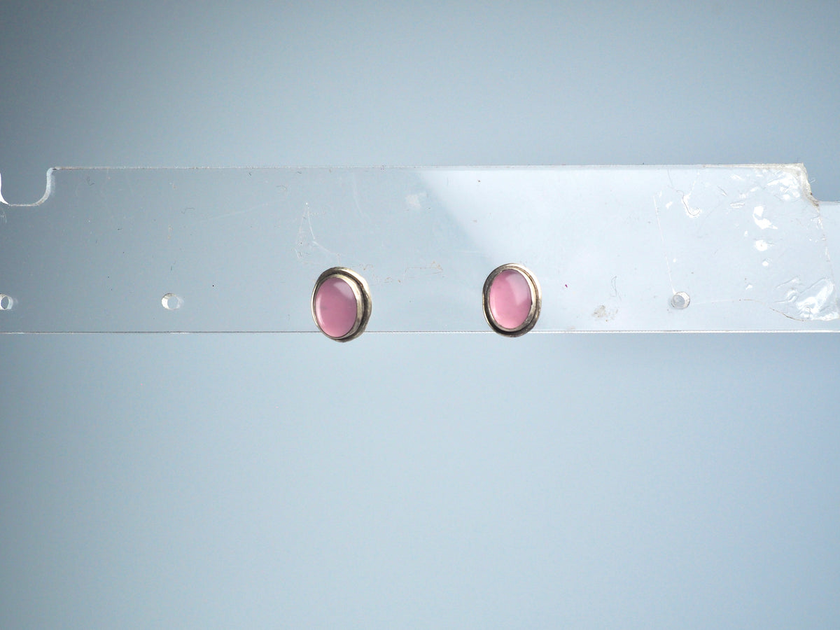 Rose Quartz stud earring Silver 925