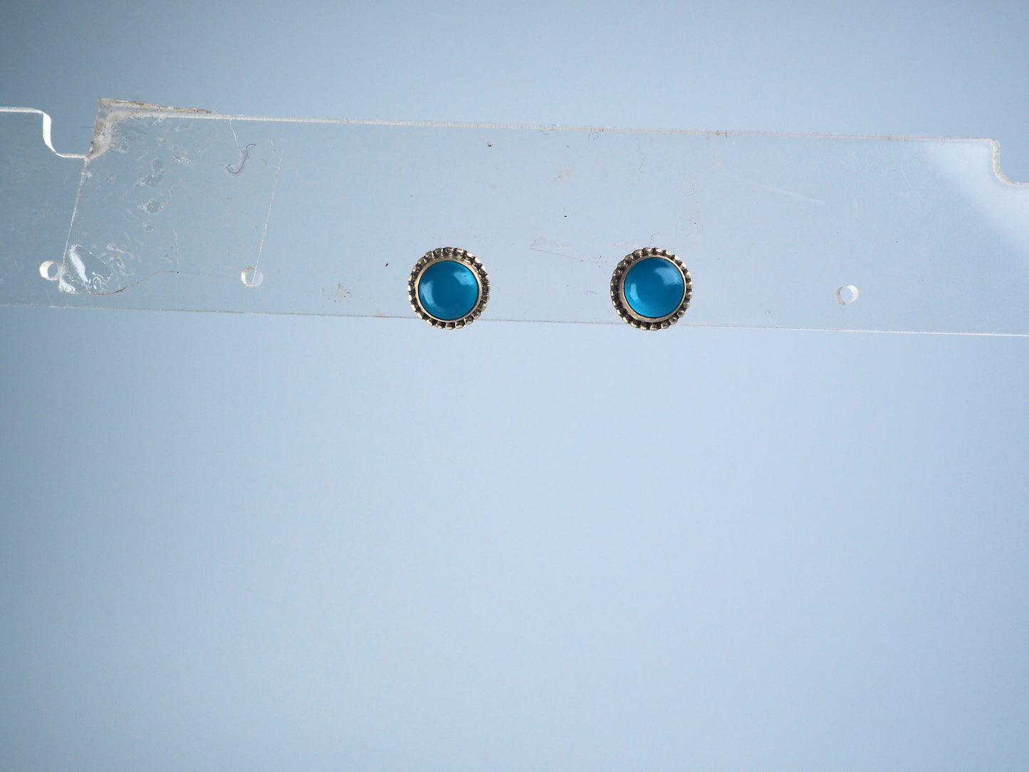 Blue agaat stud earring Silver 925