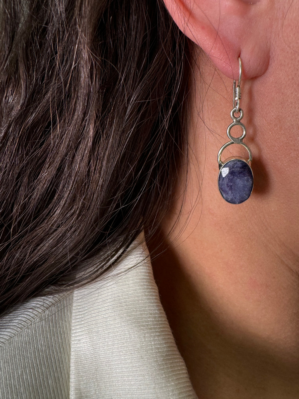 Blue Sapphire Earpiece 1