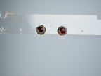 Garnet stud earring Silver 925