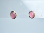 Rose Quartz stud earring Silver 925