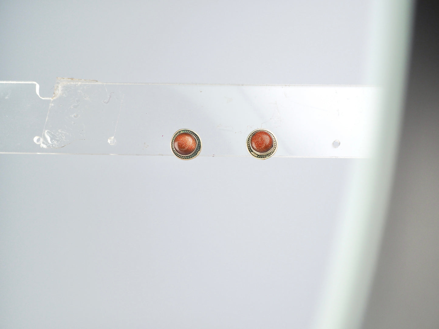 Sunstone stud earring Silver 925
