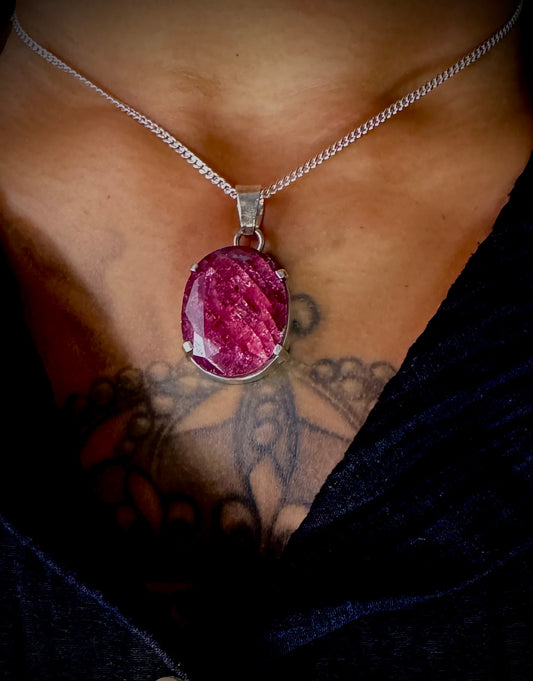 Rose Ruby Pendant