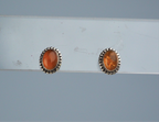 Amber stud earring Silver 925