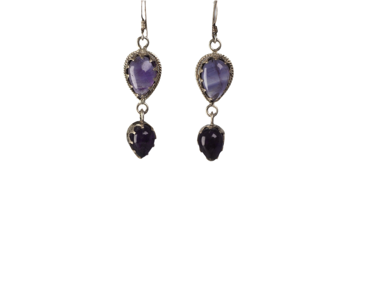 Amethist Earpiece Silver 925