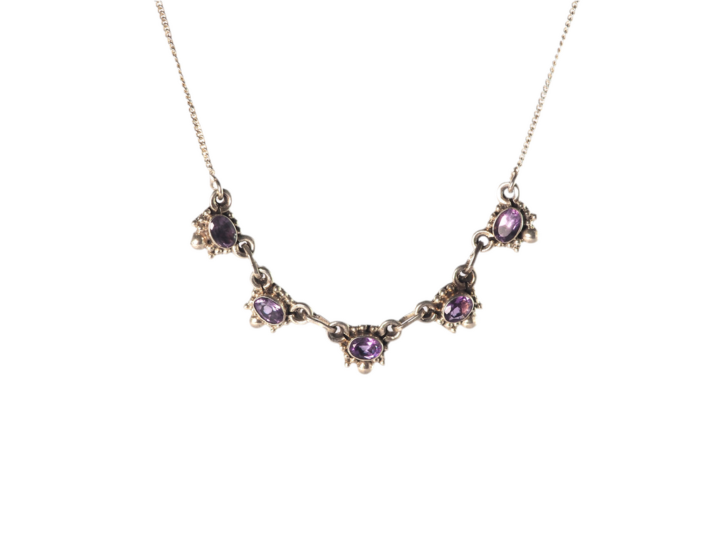 Amethist Necklace Silver 925