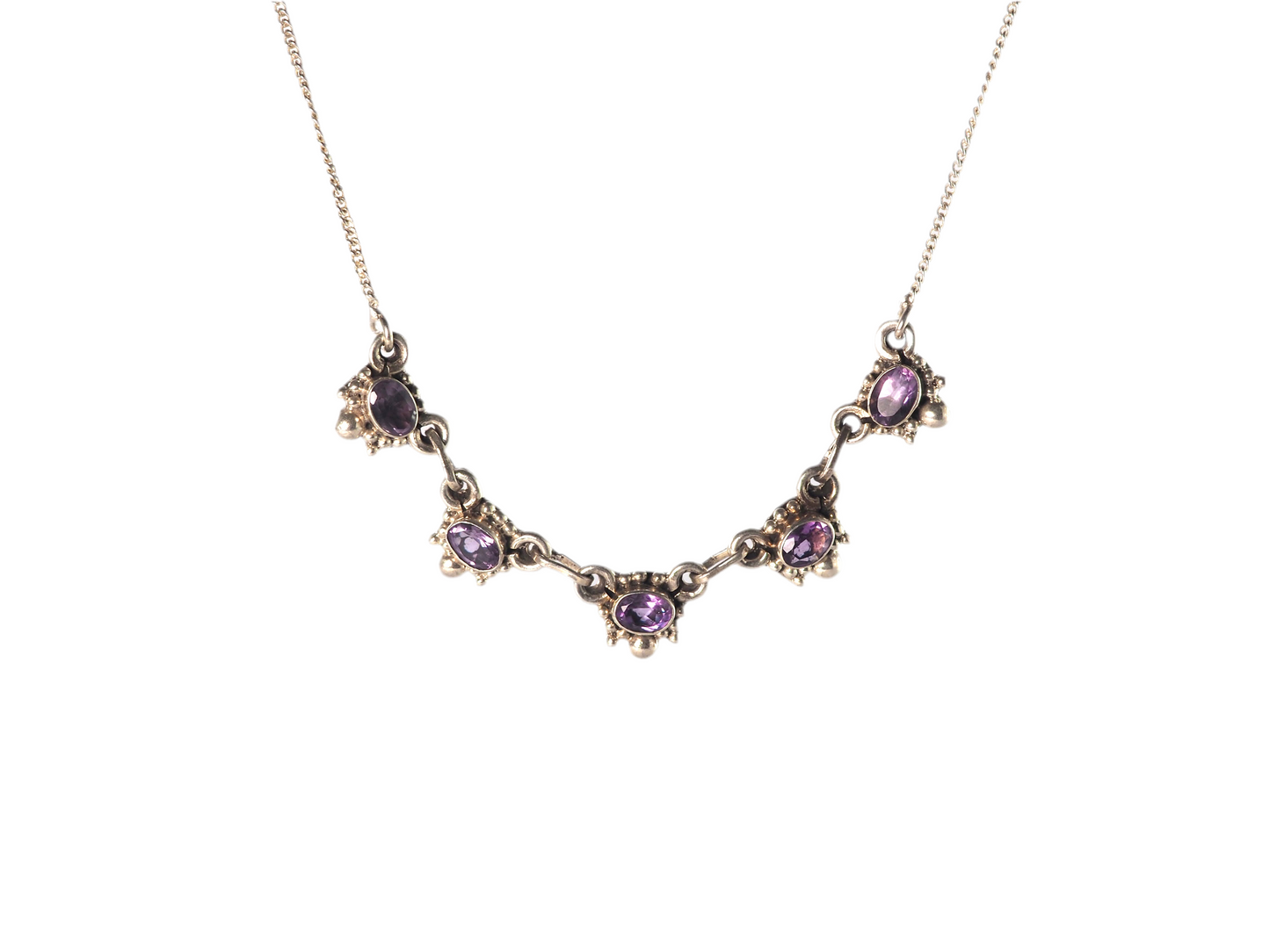 Amethist Necklace Silver 925