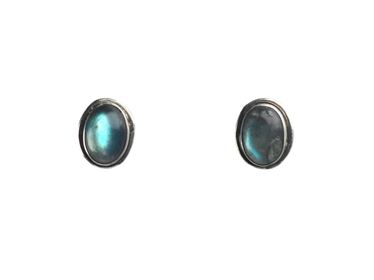 Labradorite stud earring Silver  925
