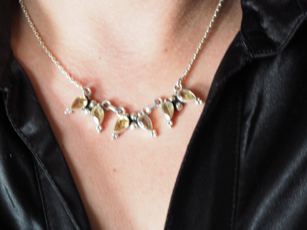 Silver Citrine Necklaces