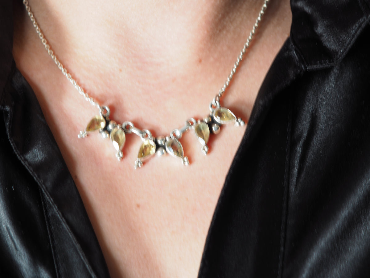 Silver Citrine Necklaces