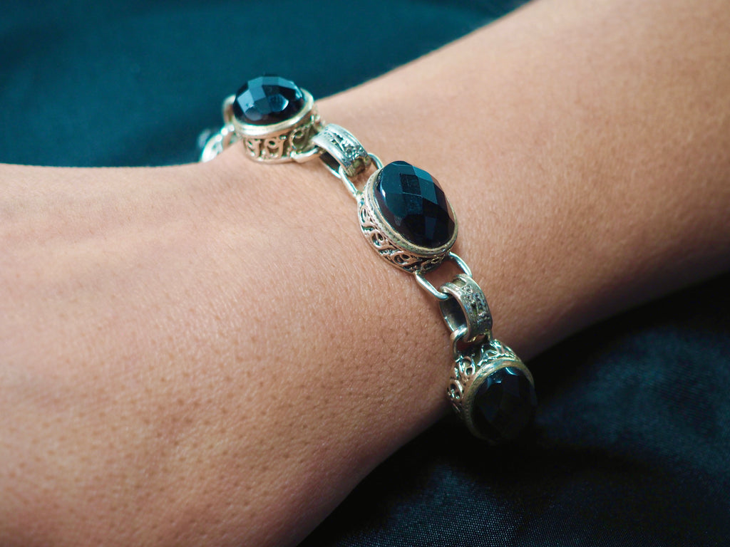 Black Onyx Bracelet Silver 925