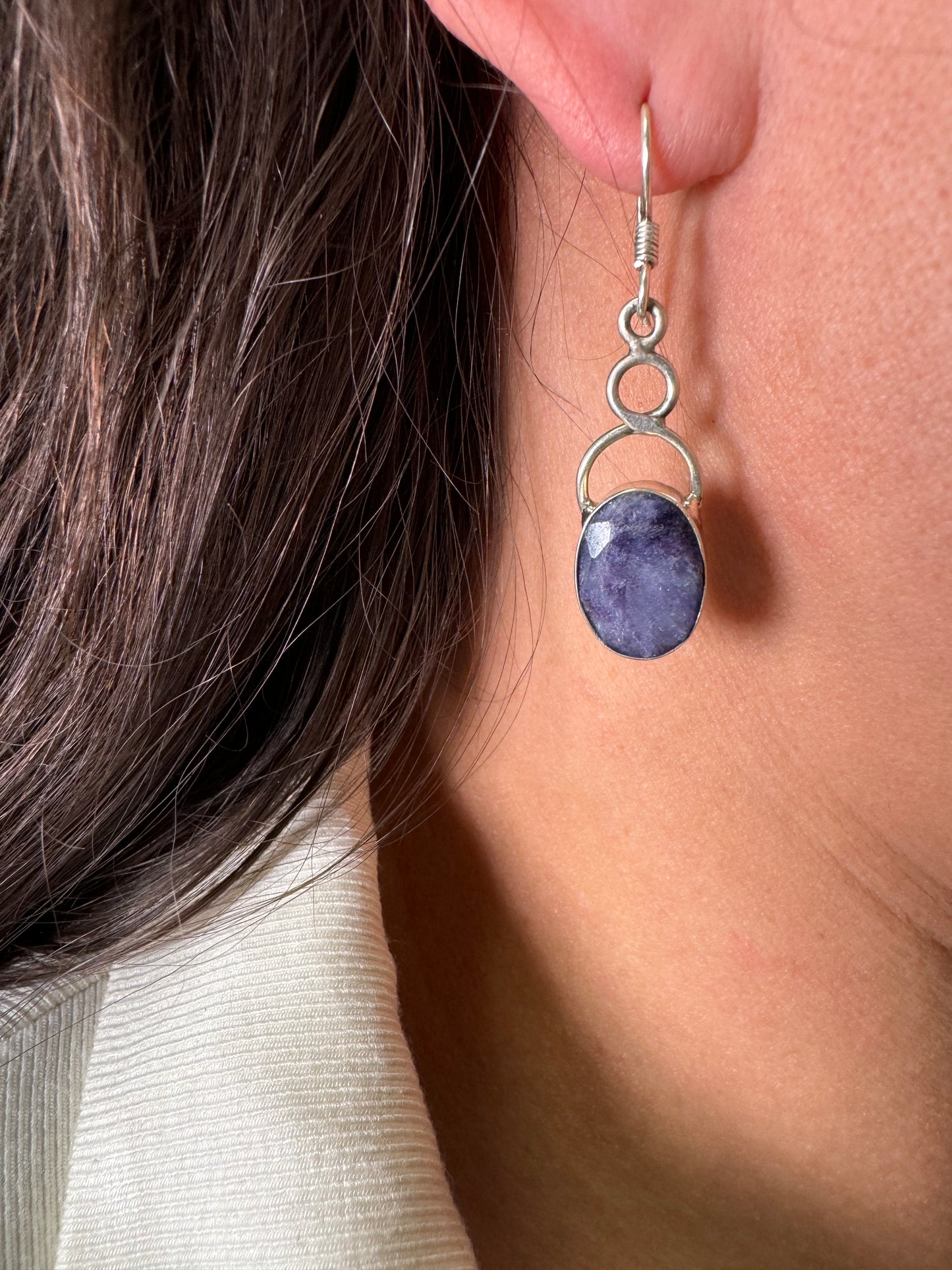 Blue Sapphire Earpiece 1
