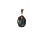 Luminous Labradorite Oval Pendant