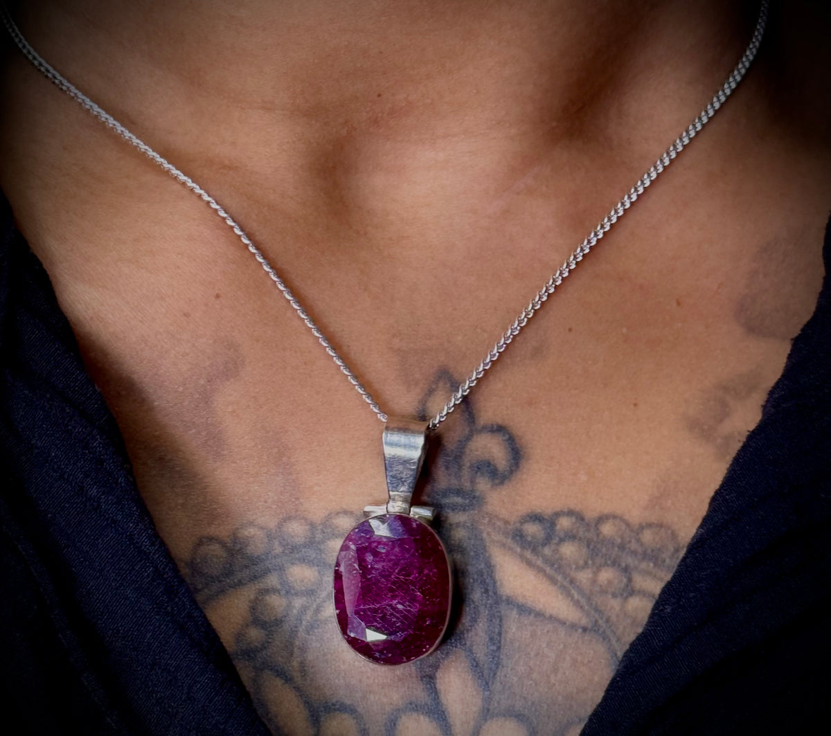 Rose Ruby  Pendant