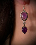 Amethist Earpiece Silver 925