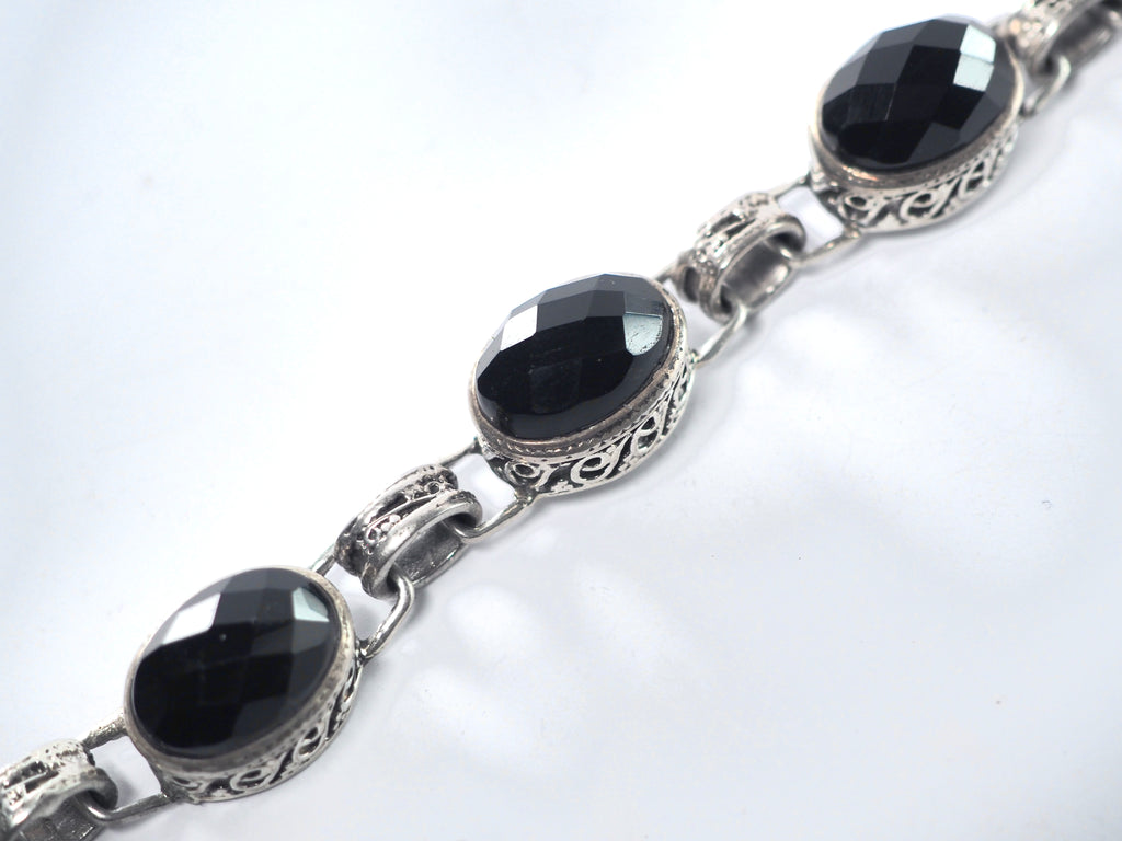 Black Onyx Bracelet Silver 925