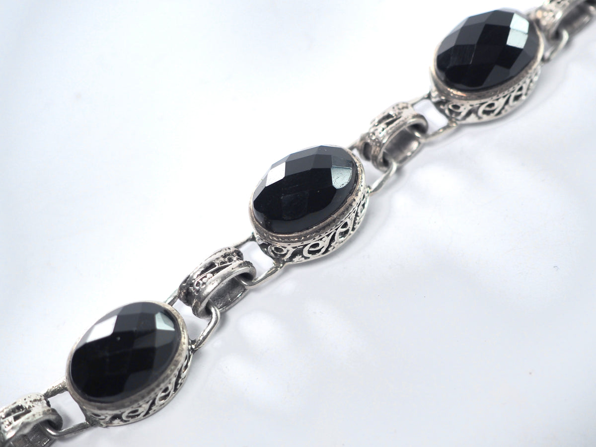 Black Onyx Bracelet Silver 925
