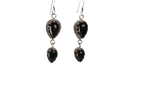 Black Onyx earpiece Silver 925