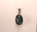 Luminous Labradorite Oval Pendant