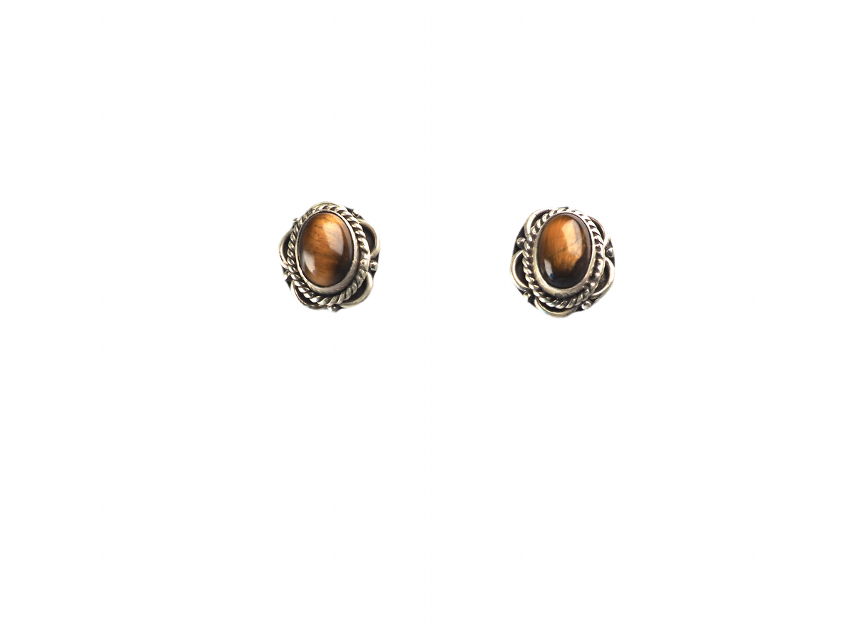 Tigereye stud earring Silver 925