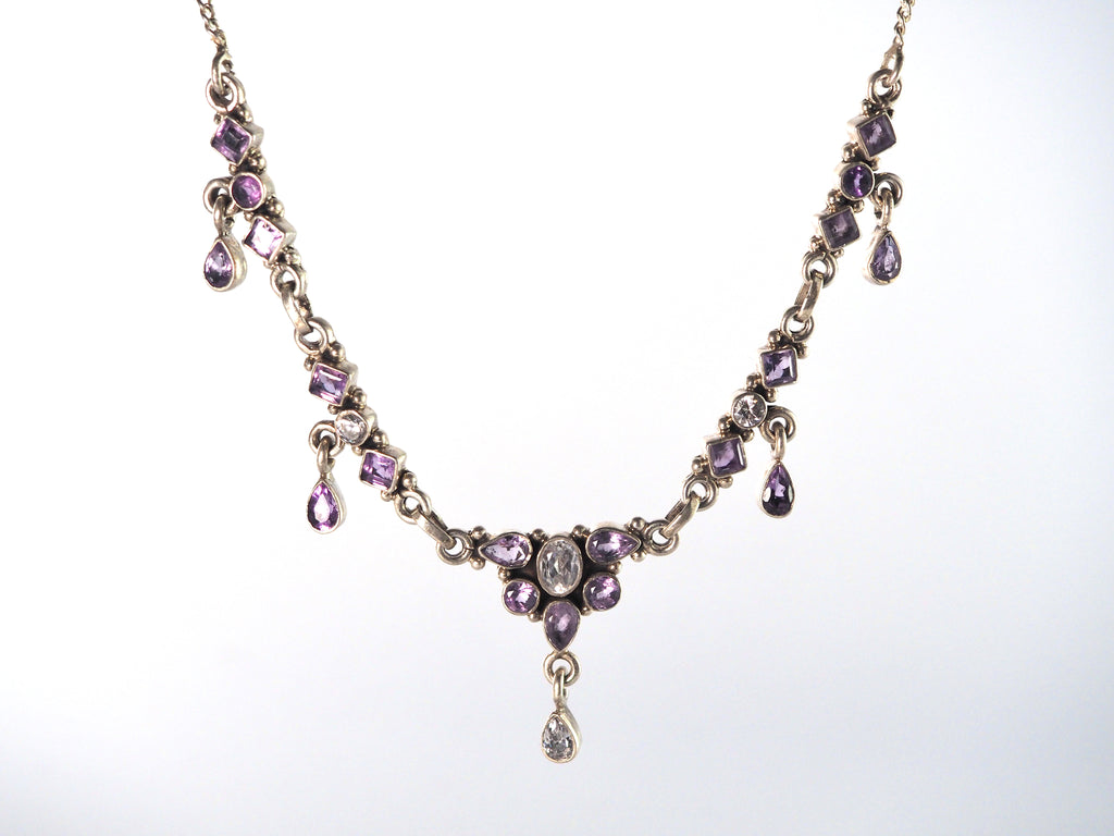 Amethist Necklace Silver 925
