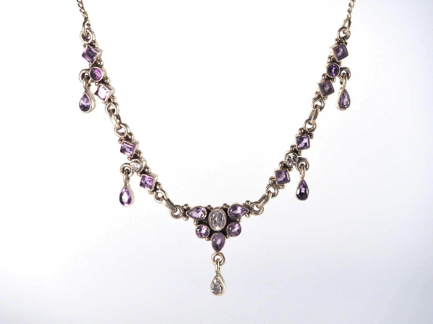 Amethist Necklace Silver 925