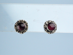 Garnet stud earring Silver 925