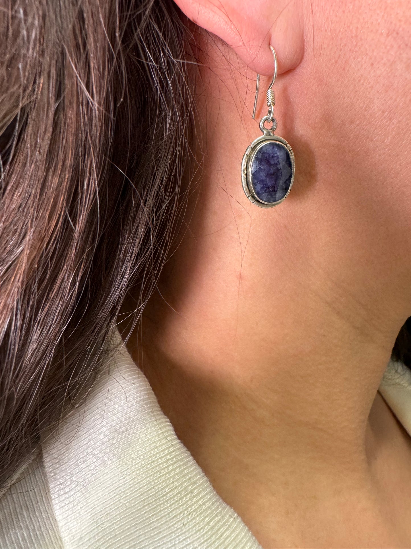 Blue Sapphire Earpiece