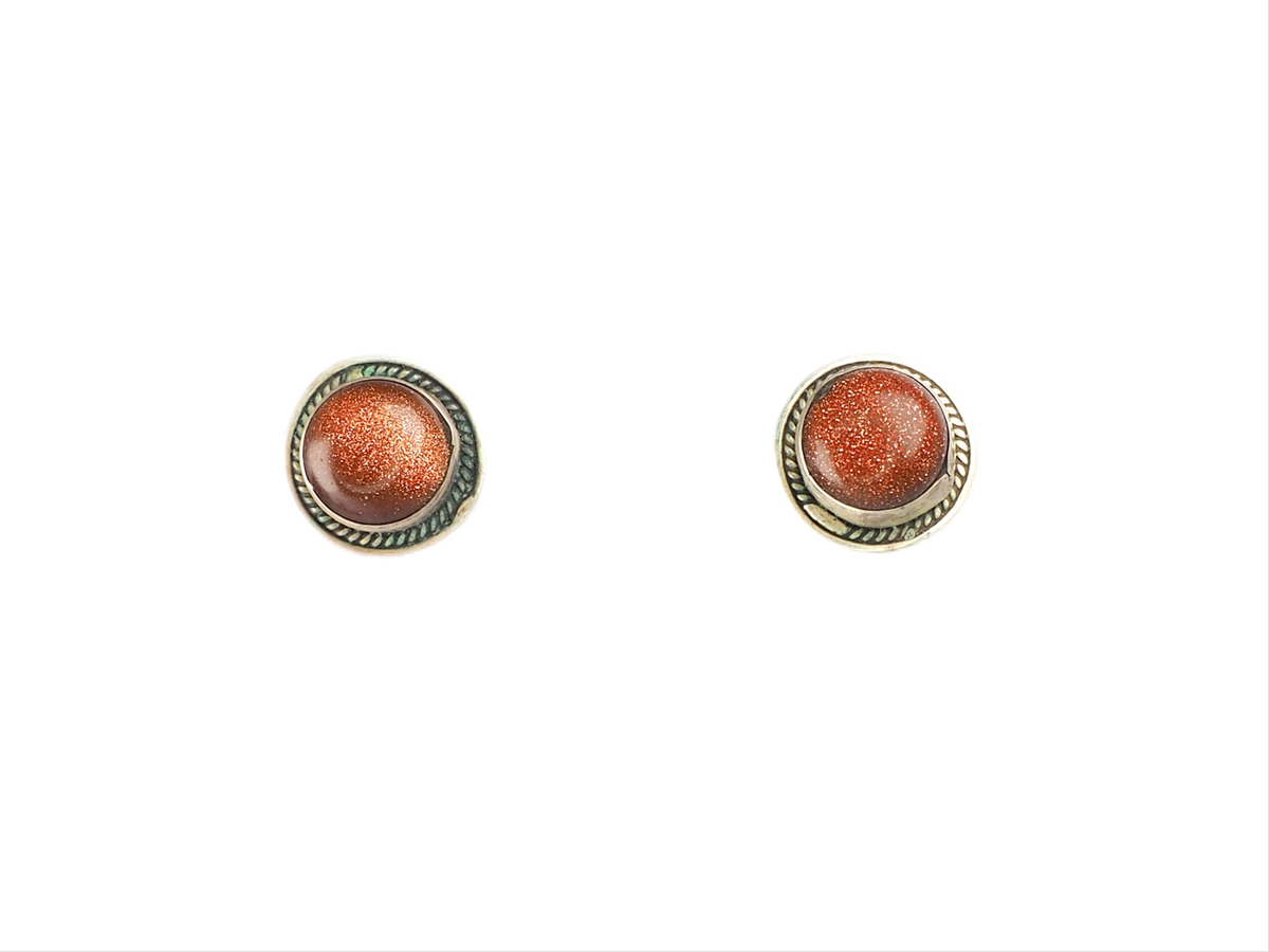 Sunstone stud earring Silver 925