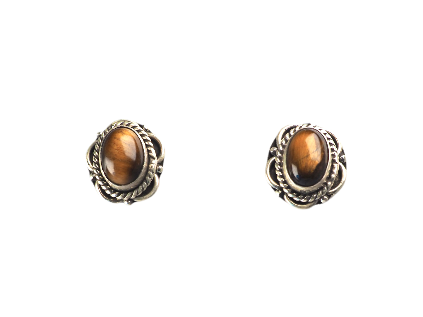 Tigereye stud earring Silver 925