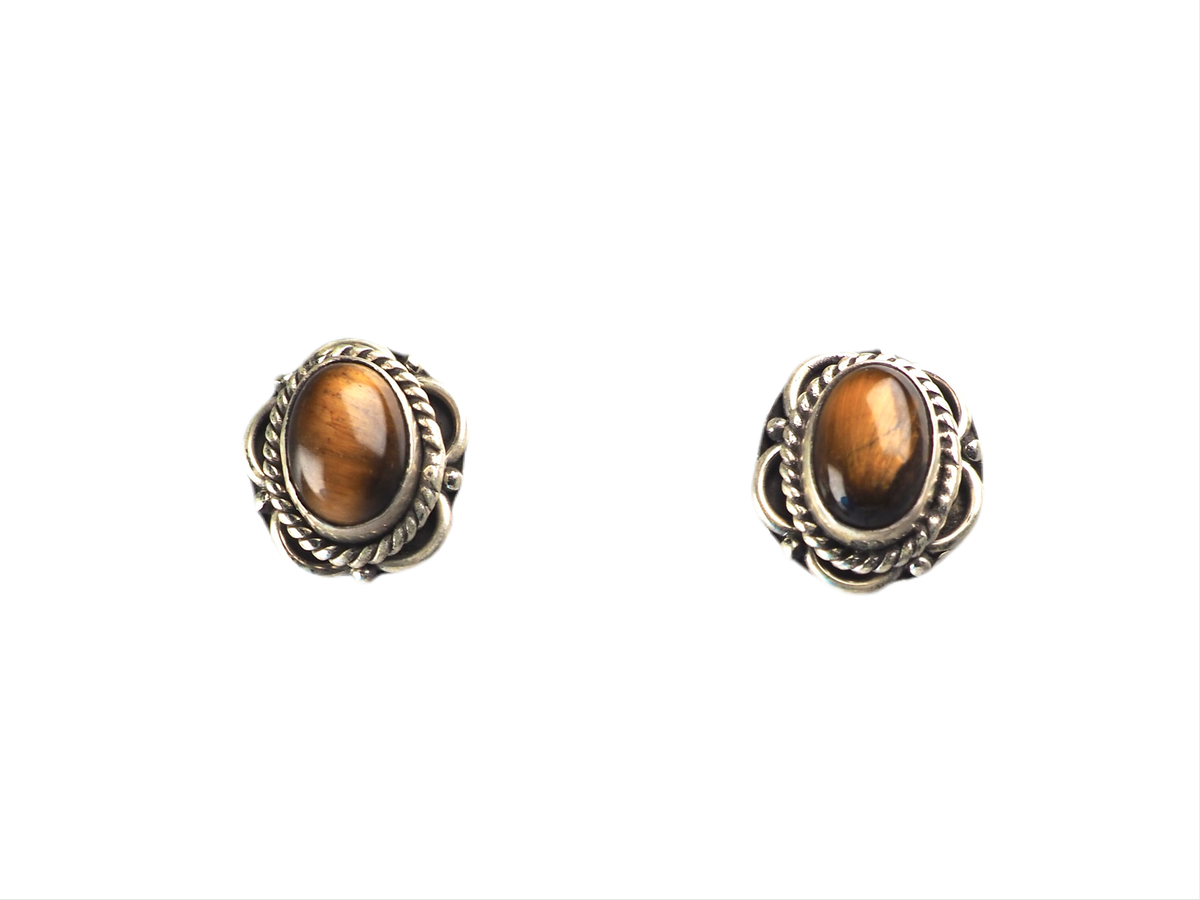 Tigereye stud earring Silver 925