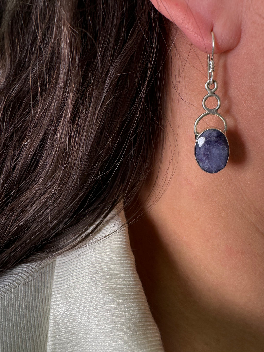 Blue Sapphire Earpiece 1