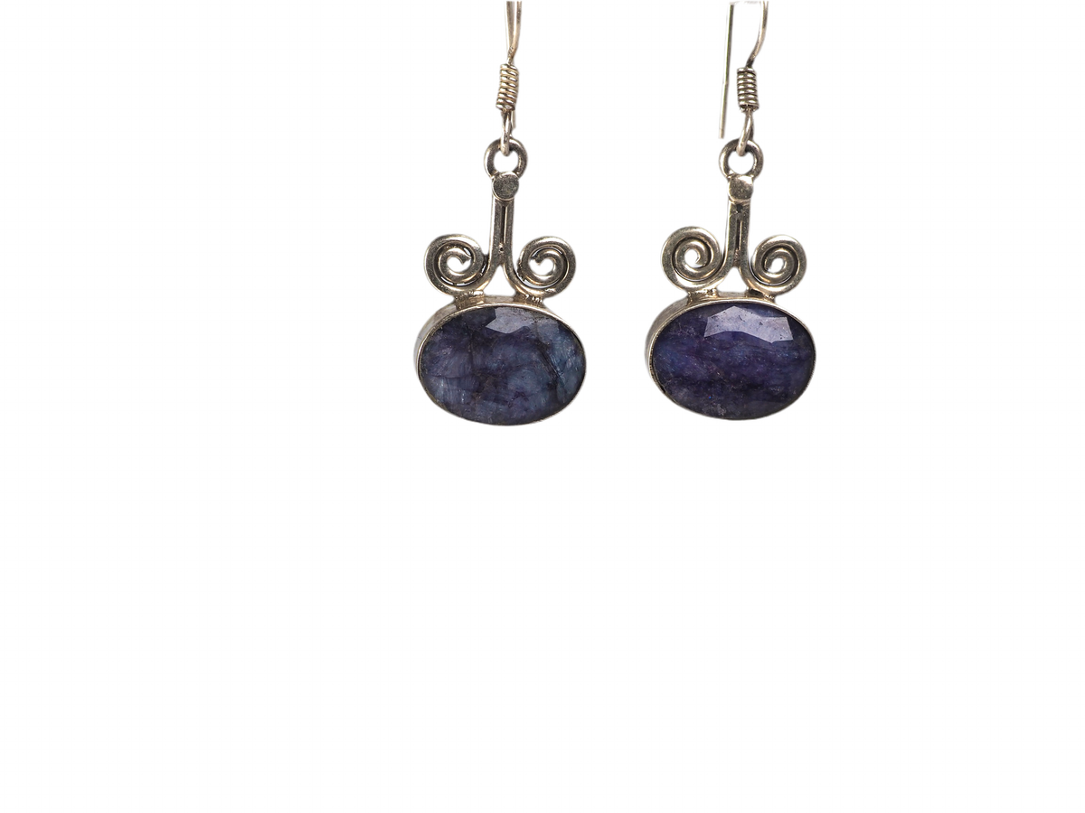 Blue Sapphire Earpiece gemstone Afmaken opspliten.