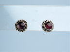 Garnet stud earring Silver 925