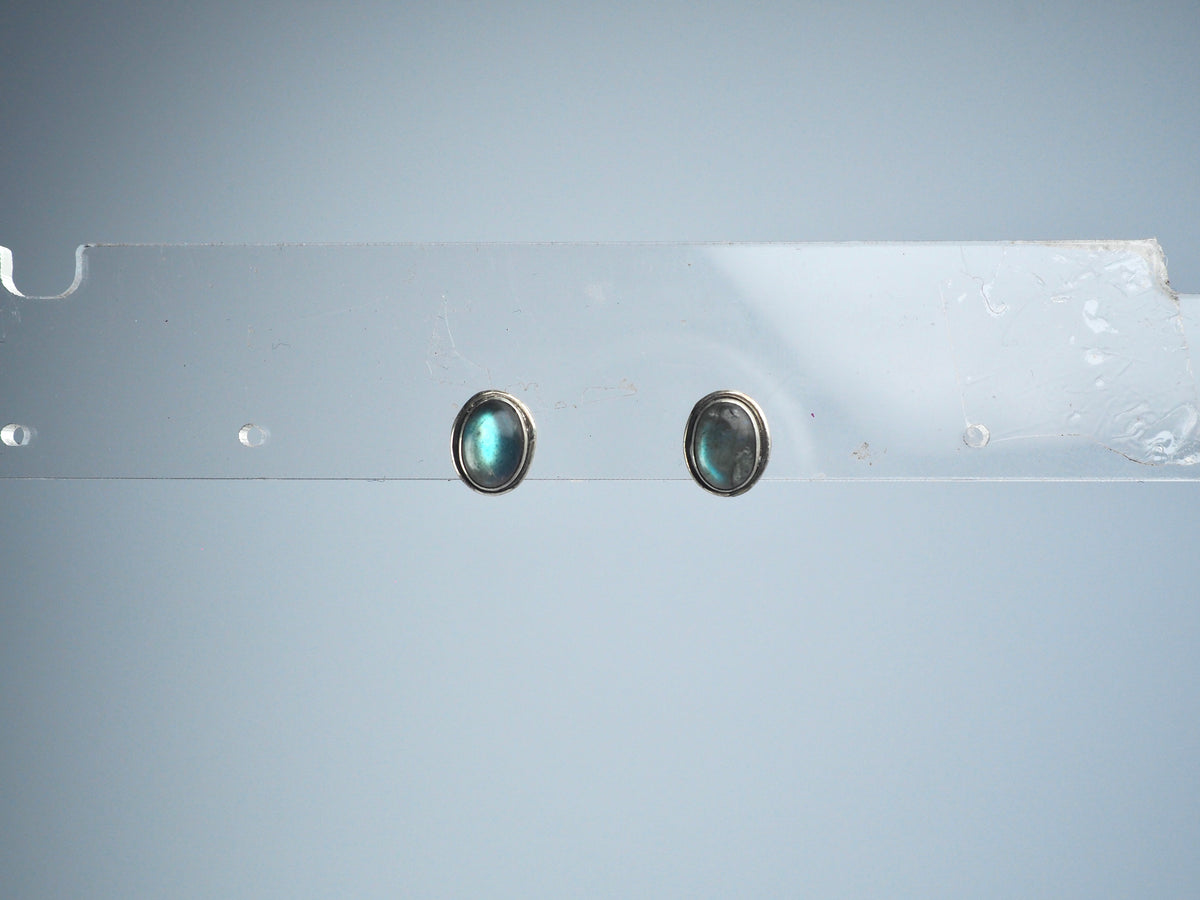 Labradorite stud earring Silver  925