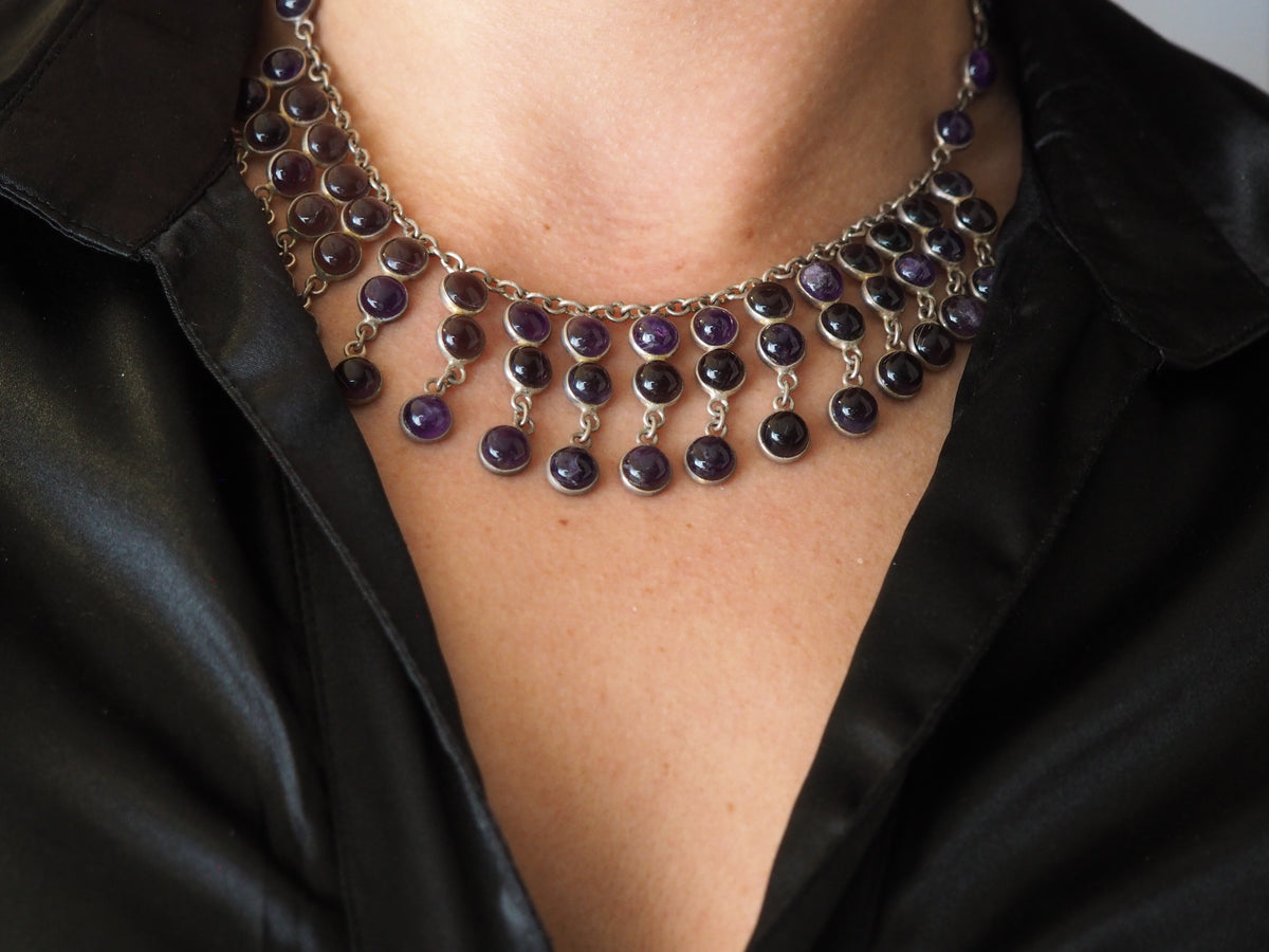 Amethist Necklace Silver 925