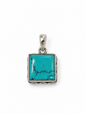 Turqoise square pendant