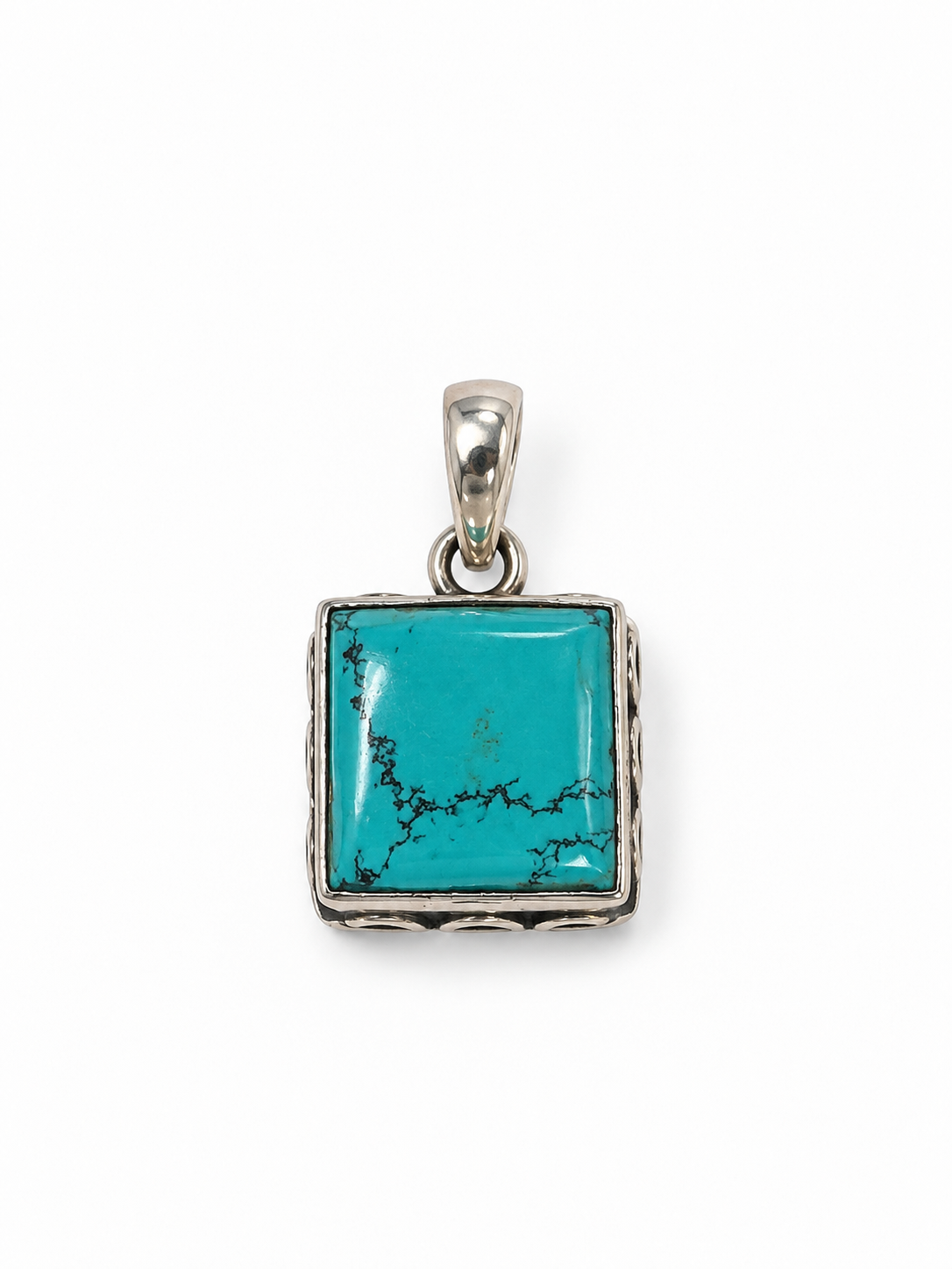 Turqoise square pendant