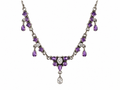 Amethist Necklace Silver 925