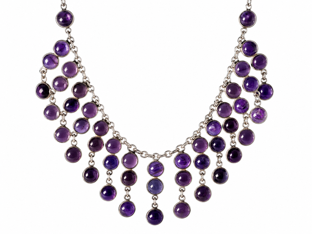 Amethist Necklace Silver 925