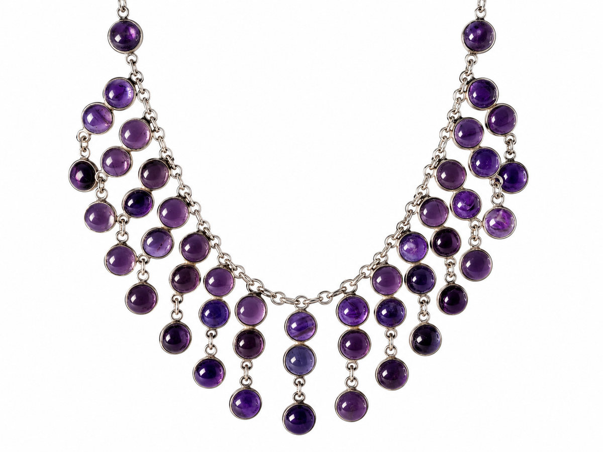 Amethist Necklace Silver 925