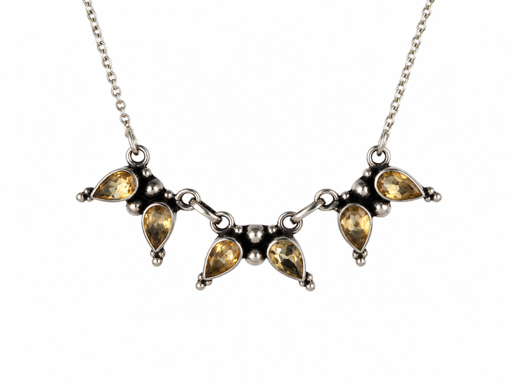 Silver Citrine Necklaces